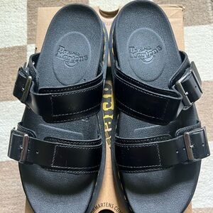 Dr. Martens Black Double Strap Sandals